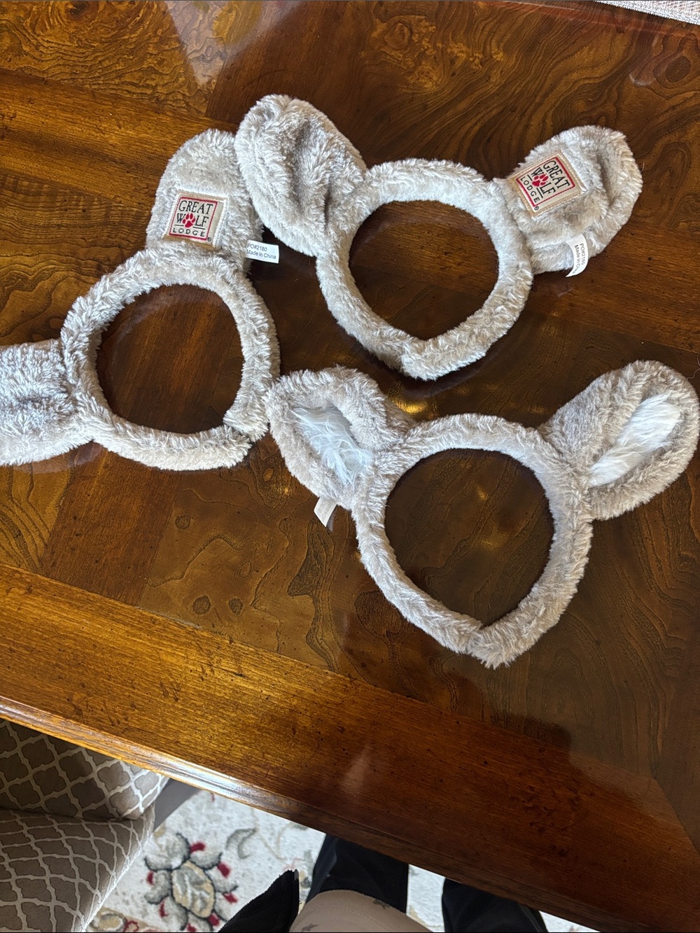Great Wolf Lodge Plush Ear Headbands - Light Gray